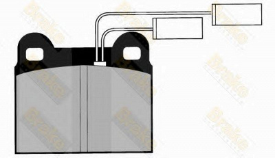 BRAKE ENGINEERING pa425 -  Комплект тормозных колодок, дисковый тормоз